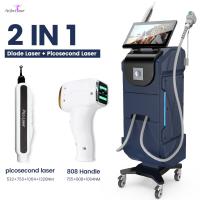 4500W Large Area Diode Laser Hair Removal + Pico Laser Tattoo Removal Machine de rajeunissement de la peau qui est équipée d'un appareil de traitement des cheveux