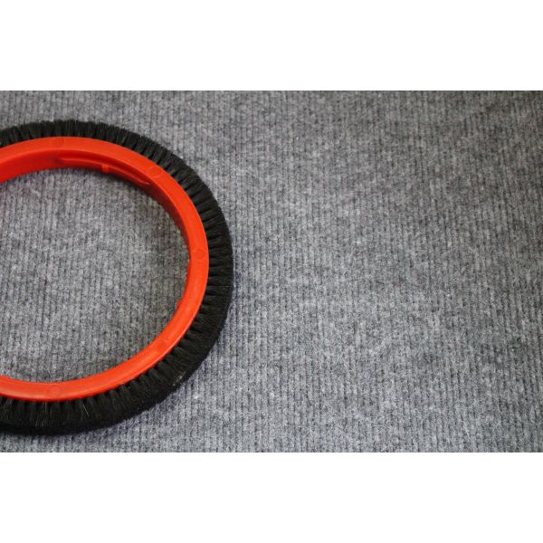 Части мониторной стантерной машины Monforts Красный пластиковый корпус Кисточка Колесо Черный Бристль Свиньи волосы 220 мм Внешняя диаметра