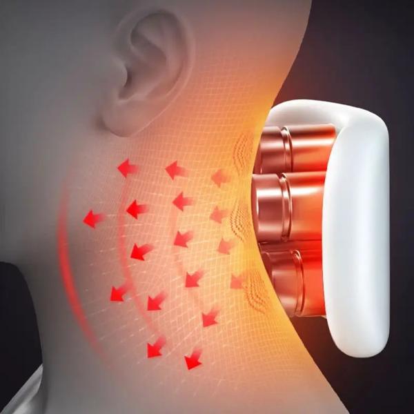 EMS Microcurrent Pulse Smart Electric Neck Massager Heating Therapy Muscle Stimulator