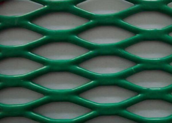PVC Coated Aluminum Expanded Metal Mesh Diamond Shape 600 - 2000m Width