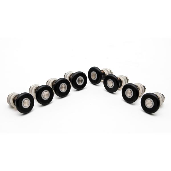 23 / 25 / 27mm Diameter Shower Door Parts Rollers , Shower Screen Rollers Black / White Color