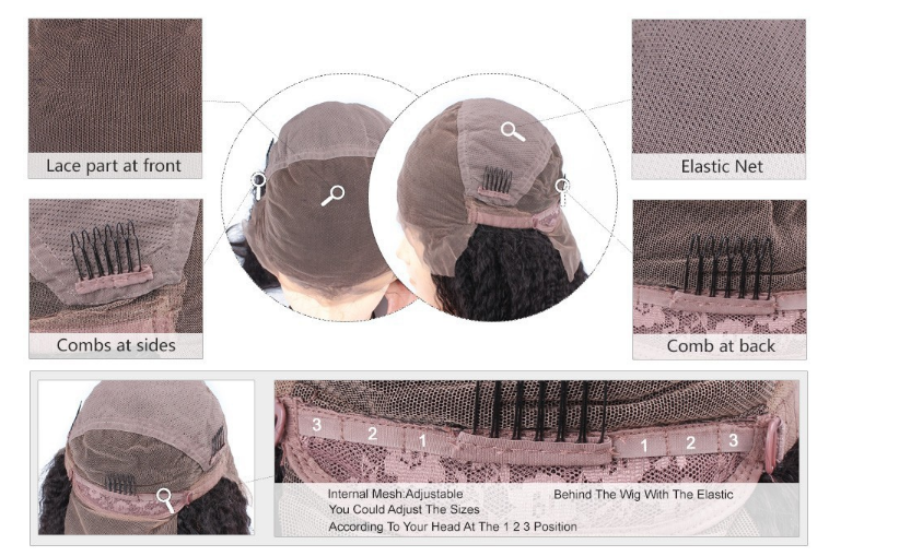 Virgin Human Hair Full Head Lace Wigs With Baby Hair , Natural Hairline Human Lace Wigs