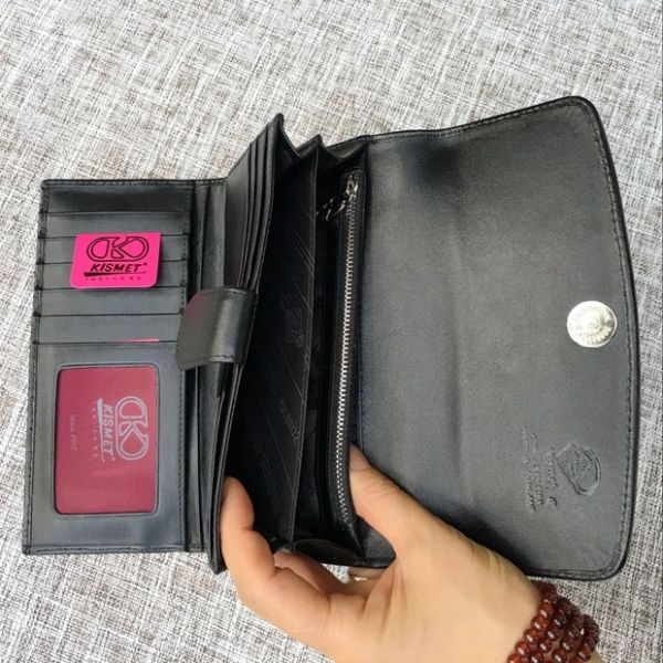 Authentic Stingray Skin Leopard Tiger Designer  Long Wallet Genuine Leather Women Large Clutch Purse Lady Card Holder