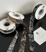 Enciclopedia francesa de 2,5 cm con cinta de tinta, flor de ramo, corbata de regalo, arco, materiales florales de bricolaje