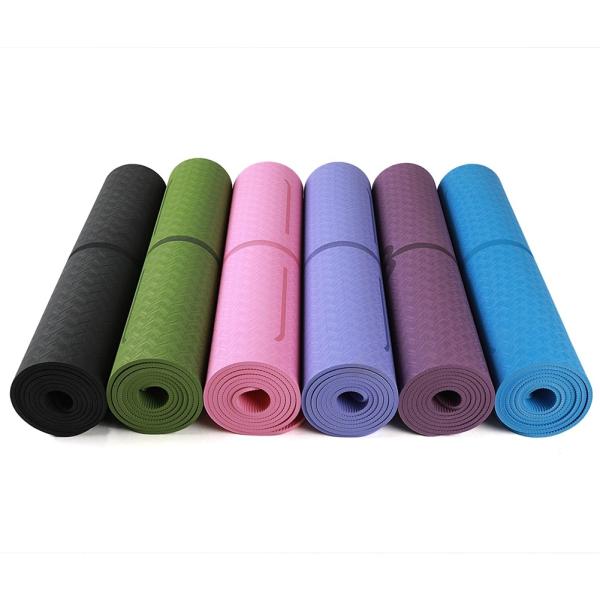 Non Slip Fitness Yoga Mat / TPE Yoga Mat Pilates Gym Exercise Sport Living Room Pads