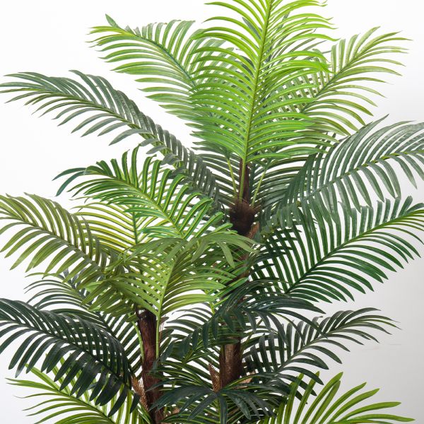 Artificial Palm Tree 6FT, Fake Tree with Realistic Fiber Trunks , Faux Tropical Areca Floor Plant in Pot, Artificial Silk Plant for Home Decor Office Decor Indoor