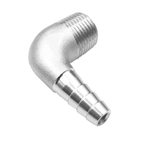 Female Connection 3/8 Hose Barb x 1/2 NPT Male 90 Degree Elbow Adapter for Home Brew