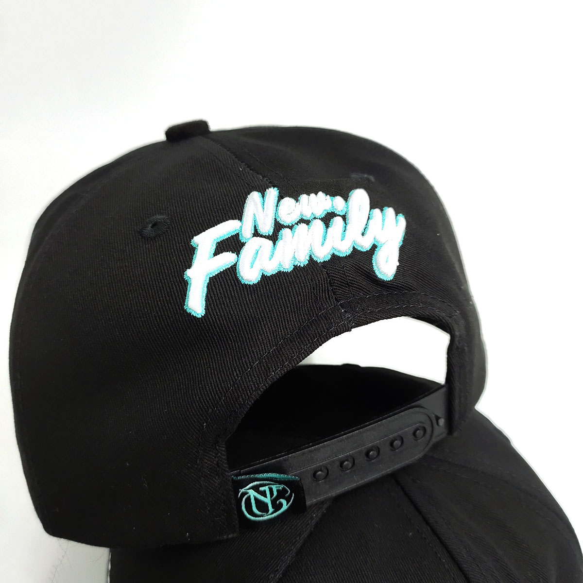 3D Embroider Logos Brim Baseball Caps Cotton And Suede Custom Interior Tape 5 Panels Back Tag Full Black