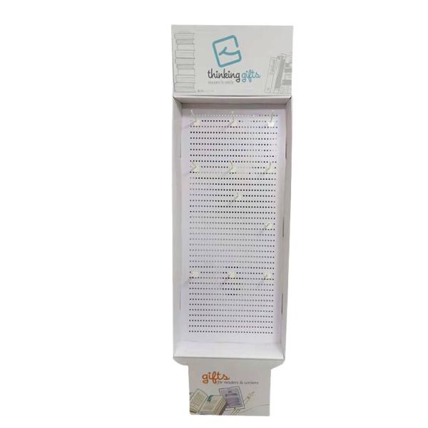 Pegboard Hook Wall Mounted Cardboard Displays Custom Corrugated Counter Display
