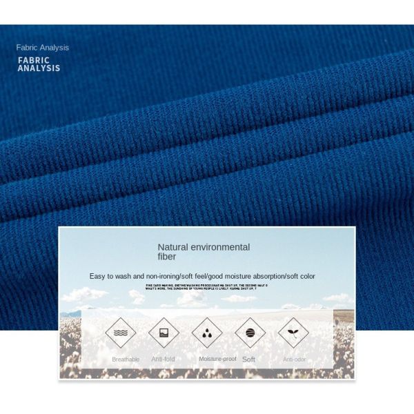 NO Needle Detection Woven Shirts for Men M-5XL Long Sleeve Plain Dyed Polos Corduroy