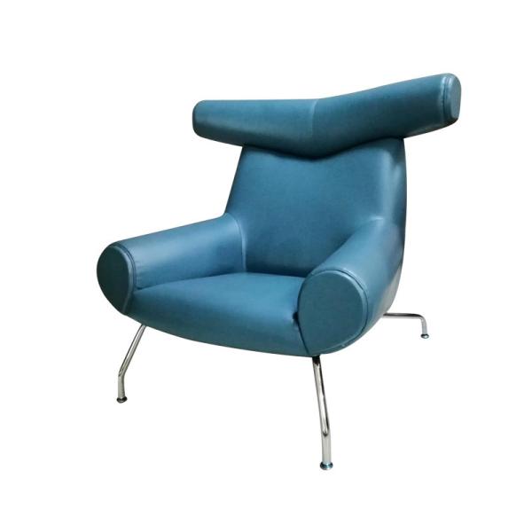 Nordic design Modern Hotel Lobby Lounge Ox Chair Designer Office Sofa Armchair by fiberglass leather