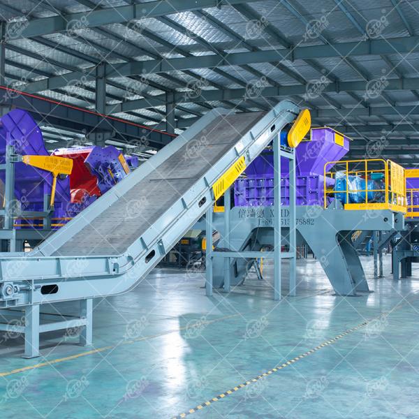 Xrido Aluminum Shredder Machine for Metal Recycling 1-10cm Output