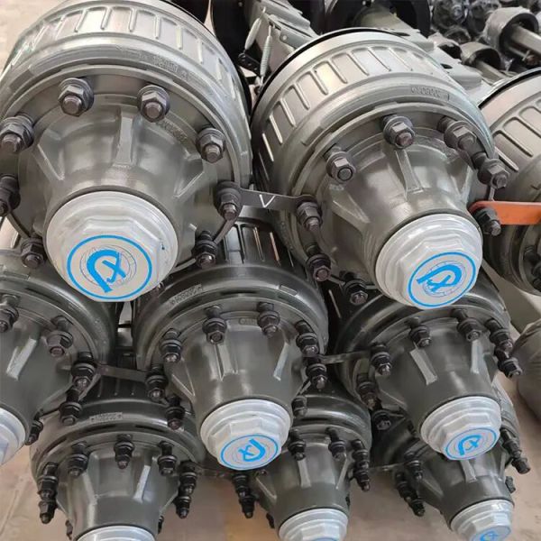 China Factory Trailer Axle Axel 20T с колесами прицепа Колеса части прицепа поставщики