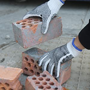 Wear-Resistant Cotton Yarn Knitted Working Protective Gloves Painter Mechanic Industrial Warehouse Gardening Constru