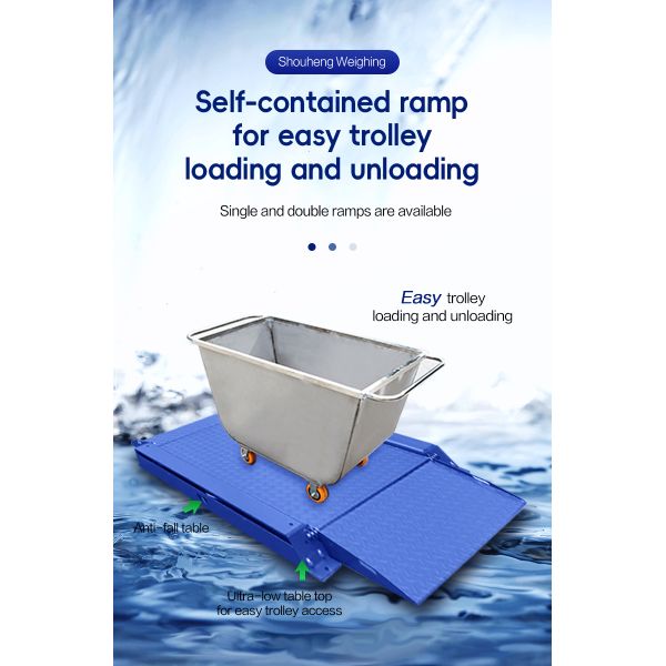 Industrial Carbon Steel Platform Scale 1.5m x 1.5m Ultra Low with Double Folded Ramp