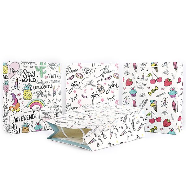 Ultraportable Kraft Paper Christmas Bags