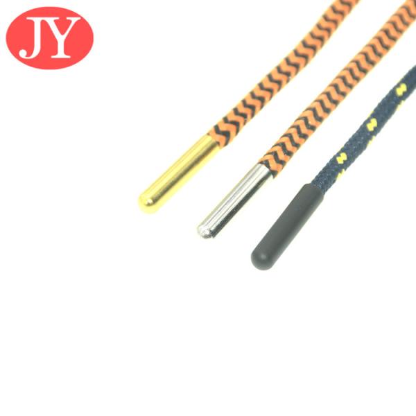 jiayang fashion customized logo metal tips metal aglet draw cord end aglet for hoodies
