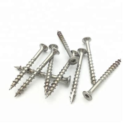 SS AISI 410 Timber Decking Screws Flat Bugle Head Torx Drive Stainless Deck Screws T17 W/Groove Thread 