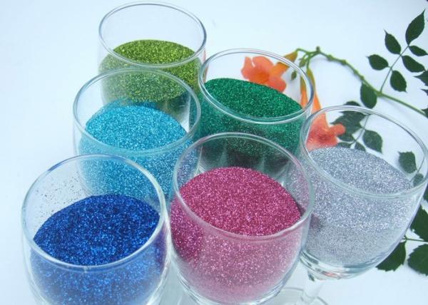 PET Chrismas Decoration Screen Printing Glitter Powder / Cosmetic Chunky Glitter Powder