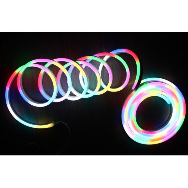 Decoration outdoor light RGB DMX digital led neon flex lights 10 pixel per meter