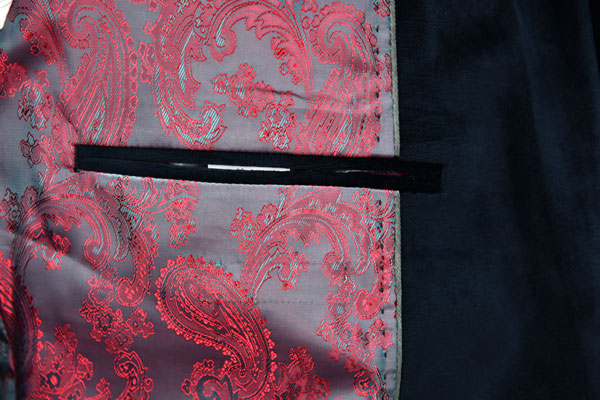 Velvet Slim Fit Mens Knit Blazer Navy Casual Business Anti Wrinkle