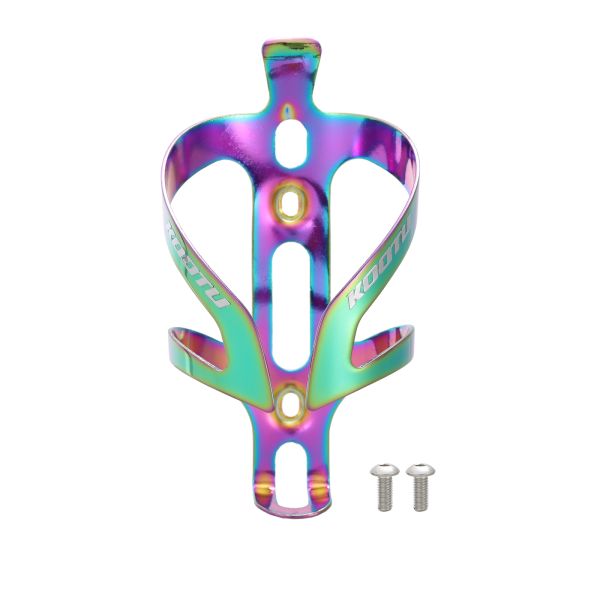 Tenedor de botella de aluminio de la jaula de la caldera de la bici de botella de agua del camaleón colorido del tenedor