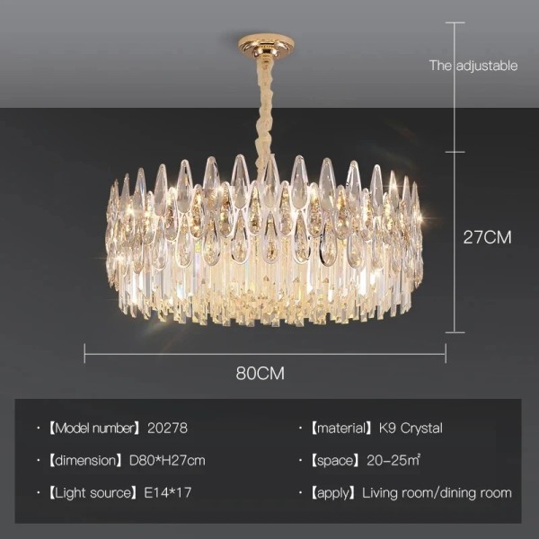 Duplex Building Living Room Chandelier Building Stairway Long Chandelier Luxury Crystal Lamp(WH-CY-269)