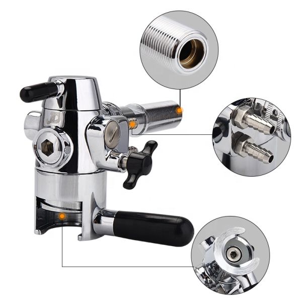 Stainless Steel Growler Filler Beer Keg Faucet Defoaming