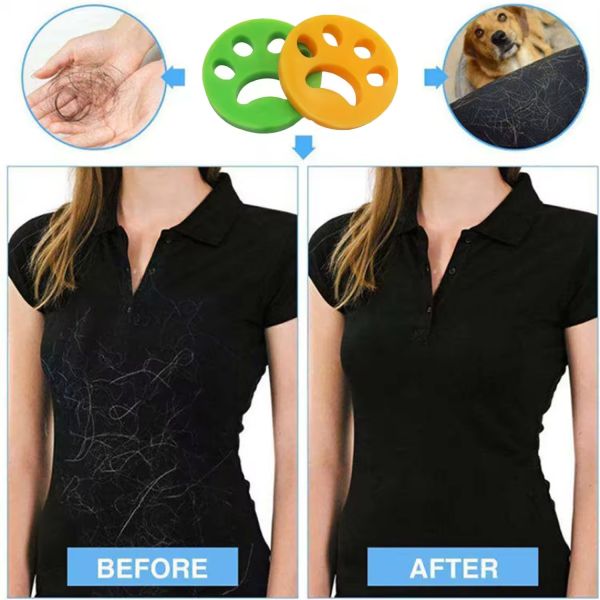 4 Pack Pet Cleaning Tools Reusable Laundry Pet Hair Catcher Manual