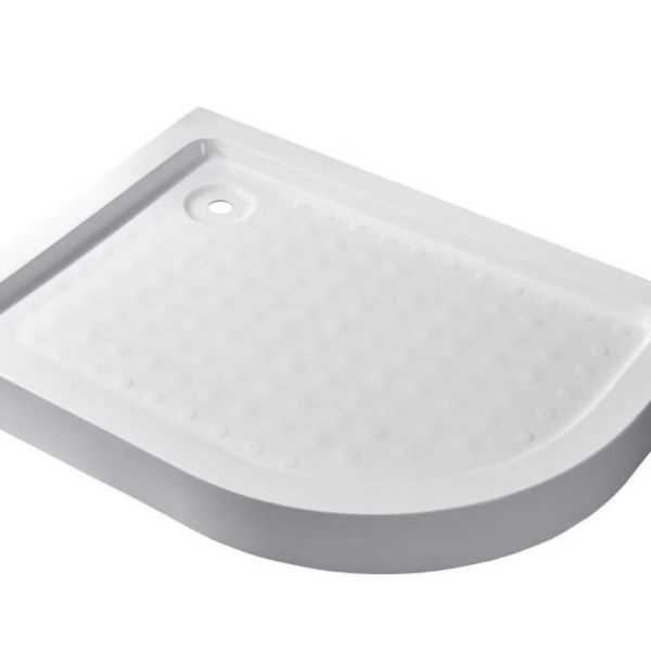 Fibra de vidrio ligera caminata en la ducha bandeja de las cacerolas para las familias de acogida bañera a medida