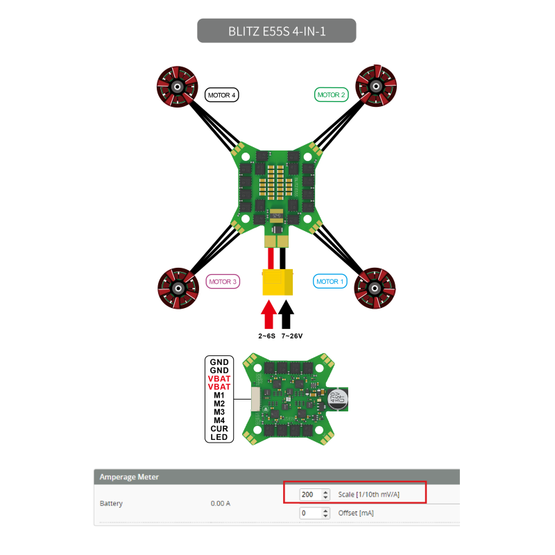 IFlight E55S 4in1 Esc For Brushless Motors A 2 -6S 8-bit DShot150/300/600/MultiShot/ OneShot Quadcopter Drone Race
