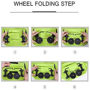 Laundry Utility Big Capacity Grocery Shopping Cart Lightweight Folding Waterproof Insulated Shopping Trolley