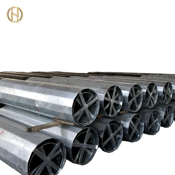 Single Circuit Steel Electric Pole 30-60 Degree 230KV 500KV HDG 38M