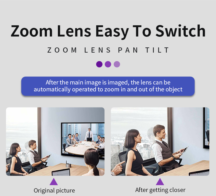 16:9 8.51 Mega Pixels Newcomers PTZ Webcam For Church 3X Optical Zoom Live Broadcast Conference Gimbal Camera