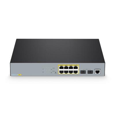 Comelink 8-Port Gigabit Ethernet L2+ PoE+ Switch, 8 x PoE+ Ports 130W, with 2 x 1Gb SFP, Fanless