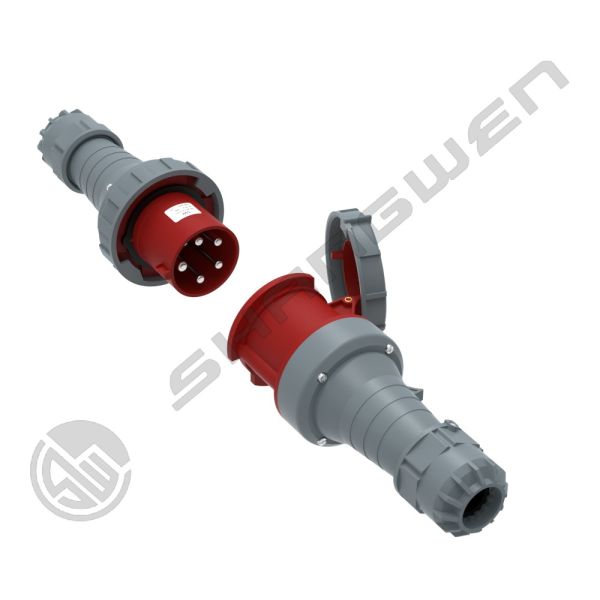IP67 CEE Industrial Plug Socket Male Female Waterproof Coupler 5 Pin 63AMP  IEC CEE Plug 63A 5p 6h IP67