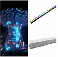 Diodo emissor de luz impermeável exterior 24 claro linear - cor completa DMX512 de 48VDC IP66 RGBW