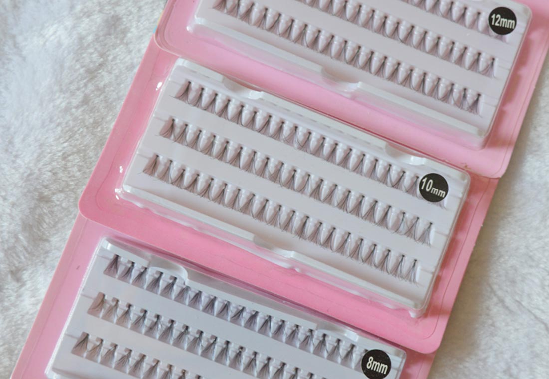 Цена по прейскуранту завода-изготовителя 60pcs/Set макияж расширения ресницы группы ложной ресницы черноты 8/10/12 mm Lashe естественный поддельный длинный