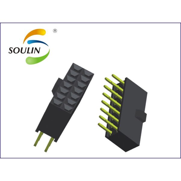 2.0mm pitch female header dual row single plastic straight H6.35 Ytype straight insertion