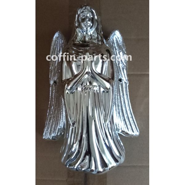 Silver Plating Casket Accessories PP Funeral Coffin Ornaments Angel Model