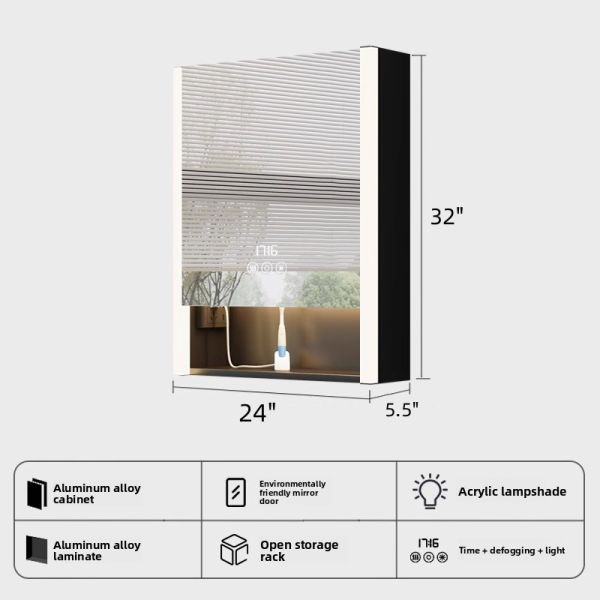 Modern Luxury Medicine Hotel Wash Wall Bathroom Mirror Vanities Vanity and Bath Storage Cabinet Set with Elegant Mirror