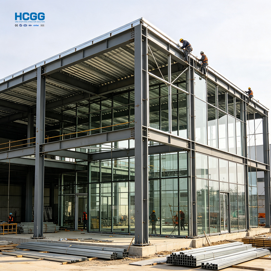 Modern Steel Structure Car Dealership & 4S Auto Showroom Custom Automotive Sales and Service Building