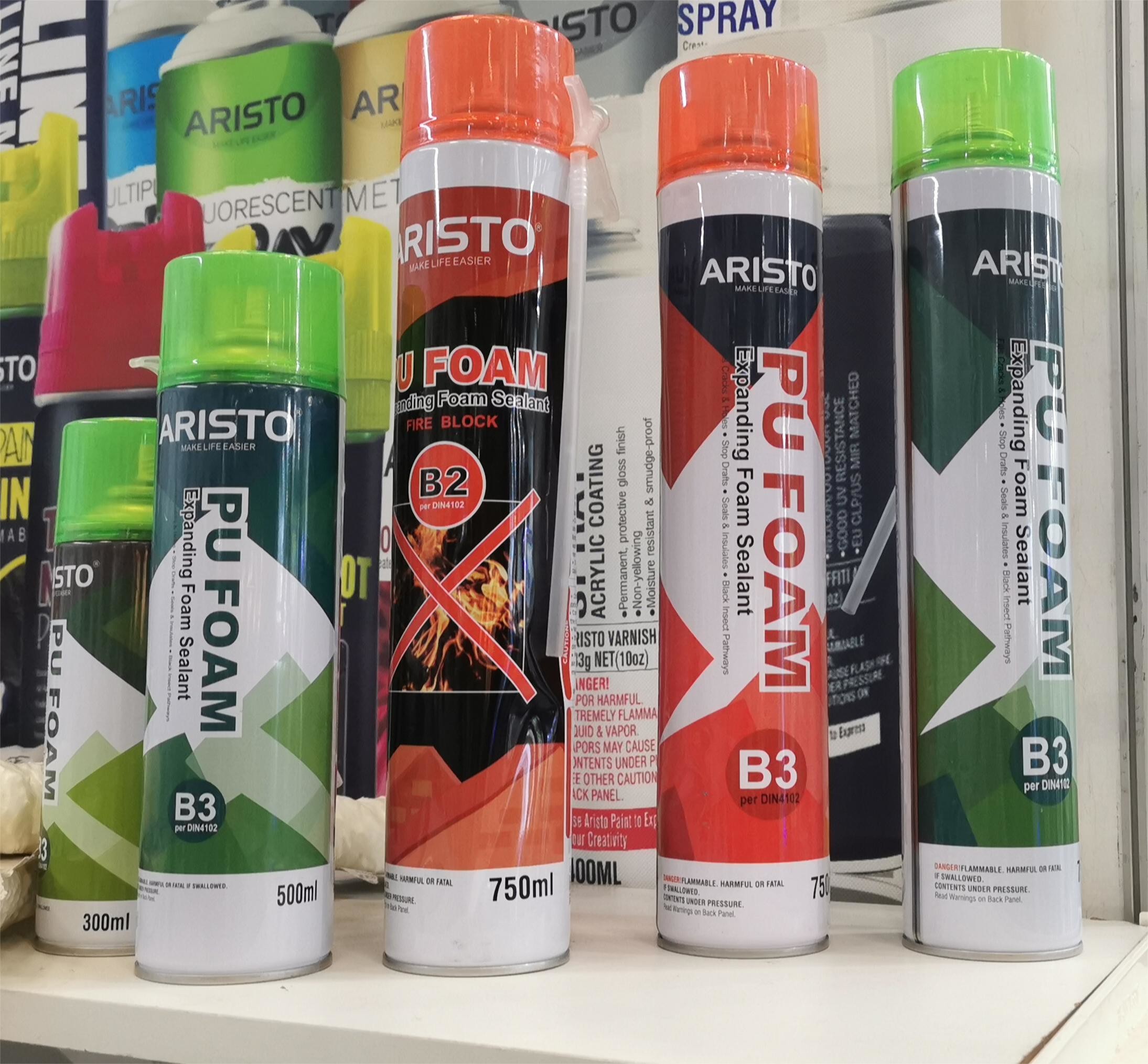 Брызги пены PU звукоизоляции для изолировать OEM 300ml/500ml/750ml