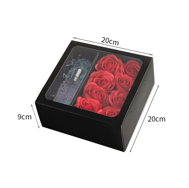 Elegant Paper Packaging Boxes for Square Flower Bouquet Gift Elegant