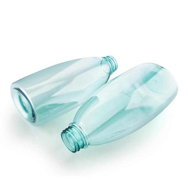 550ML 18.3OZ Turquoise Color Transparent Plastic Packaing Empty Bottle For Shampoo