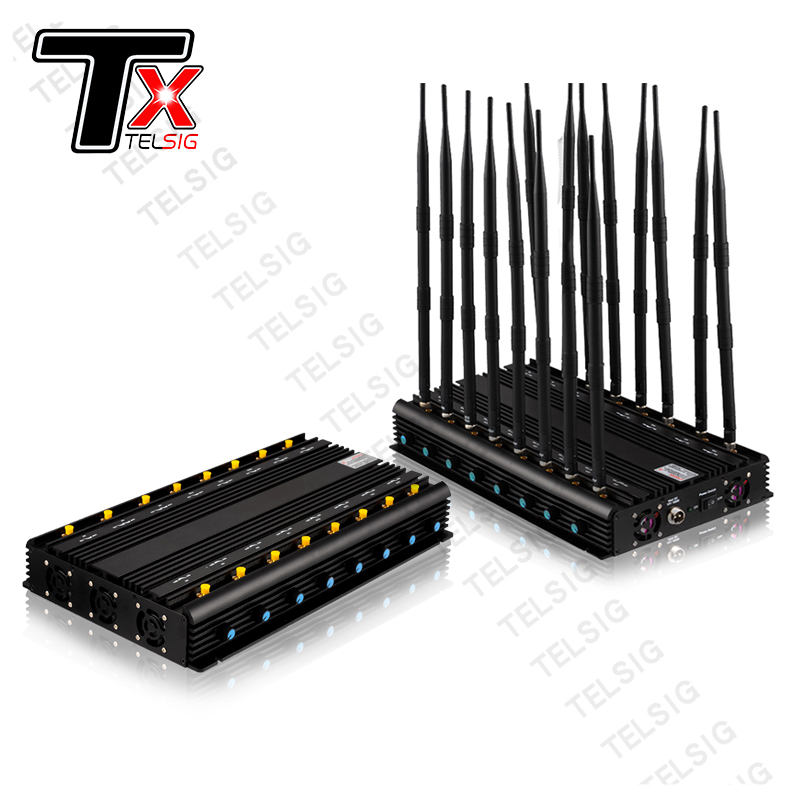 Блокатор сигнала ghz Wifi рабочего стола 2,4 Jammer диапазона Jammer 16 GSM 2G 3G 4G 5G сотового телефона экрана для дома