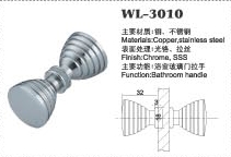 WL-3010 Dia.30x32mm SUS304 Stainless Steel Solid Bathroom Round Back-to-Back Shower Glass Door Handle Pull Knob
