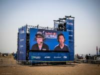 500x500/500x1000mm Palco Led Screen Aluguel P3.91 Com Protector de Esquina