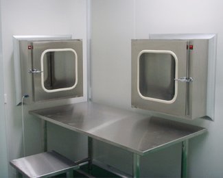 Двойной ручной пропуск чистой комнаты двери до коробка Passbox с механической блокировкой