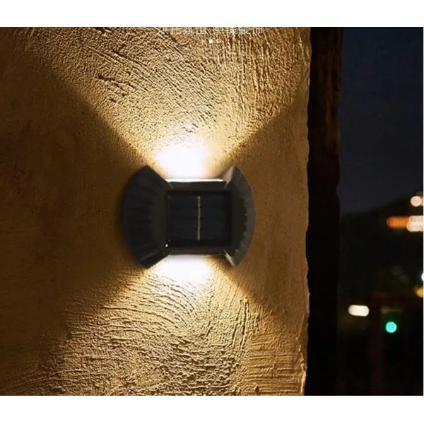 Warm White Solar Powered LED Wall Lights for Garden Patio Garage Driveway Up Down Lamp